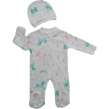 Minimus Unicorn Gökkuşağı Desenli Tulum Set 3 - 6 Ay