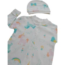 Minimus Unicorn Gökkuşağı Desenli Tulum Set 3 - 6 Ay