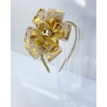 Queen Accessories Gold Kristal Taşlı Luxury Anne Kız Çocuk Hediye Kına Düğün Tak Çıkar Taç