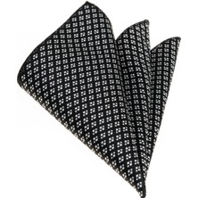 Exve Exclusive Siyah Beyaz Kare Desenli Yaka Mendili