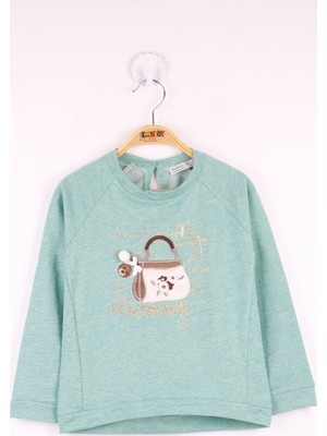 Toontoy Kız Çocuk Çanta Nakışlı Sweatshirt