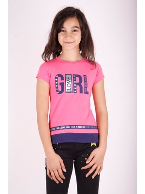 Toontoy Kız Çocuk Baskılı T-Shirt