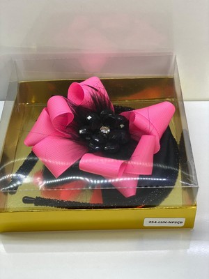 Queen Accessories Neon Pembe Çiçek Broşlu Luxury Anne Kız Çocuk  Kına Düğün Tak Çıkar Taç