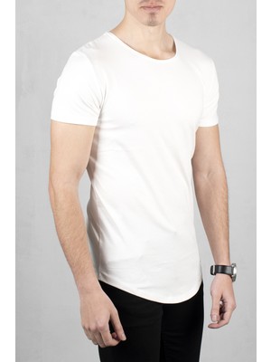 Deepsea V Yakalı Likralı Dar Kesim Erkek Tişört