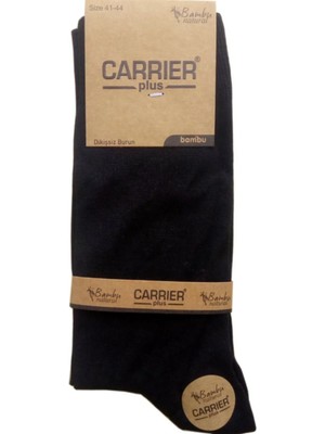 Carrier Plus Bambu Dikişsiz Erkek Çorap  Ince Yazlık  Siyah 12' li