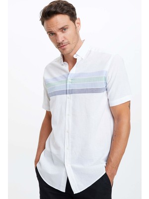 DeFacto Regular Fit Polo Yaka Kısa Kollu Gömlek N5975AZ20SM