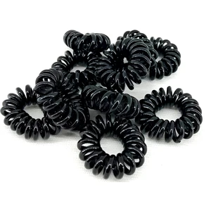 Telefon Kablosu Siyah Kıvrımlı Toka 12 Adet