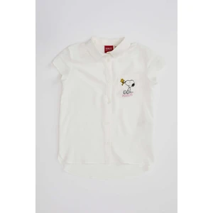 Kız Çocuk Snoopy Lisanslı Regular Fit Kısa Kollu Gömlek R4644A620SP
