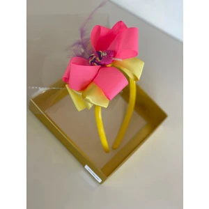 Queen Accessories Neon Pembe Sarı Lolipop Süslü  Anne Kız Çocuk Bebek  Taç