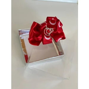 Queen Accessories Kırmızı Türk Bayrak Broşlu Saten Anne Kız Çocuk Bebek  Taç