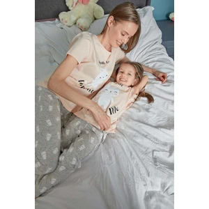 Kız Çocuk Kedi Baskılı Pijama Takımı R0681A620SM