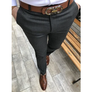 Terzi Adem İtalyan Kesim Slim Fit Antrasit Kumaş Pantolon T3485