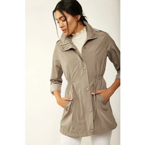 5669 Belden Lastikli Trenchcoat