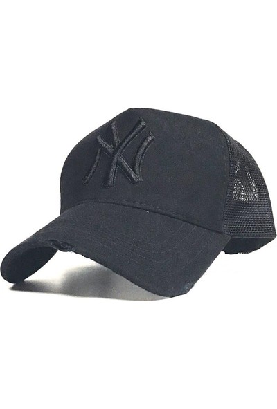 CMF Moda Ny Siyah Yazlık Arkası Fileli Şapka