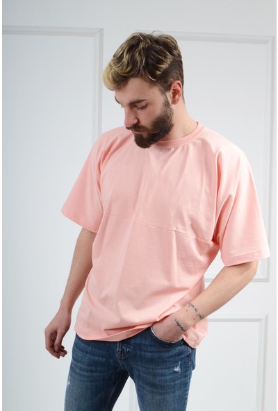 Luppo Club Oversized Pembe Erkek T-Shirt L