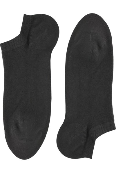 Roff Düz Bamboo Erkek Patik Çorabı 6'lı Siyah
