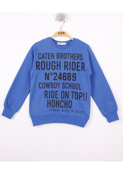 Erkek Çocuk Yazı Baskılı Sweatshirt