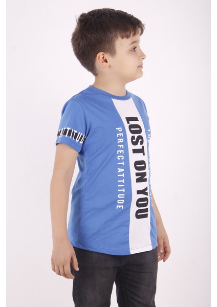 Erkek Çocuk Yazı Baskılı T-Shirt
