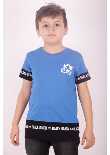 Erkek Çocuk BLACK Baskılı T-Shirt