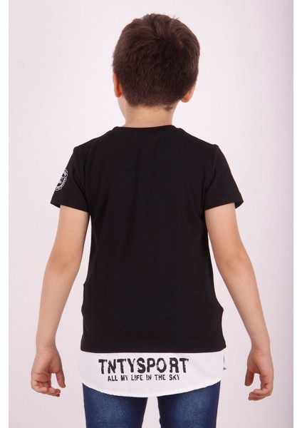 Erkek Çocuk Cepli Pamuklu T-Shirt