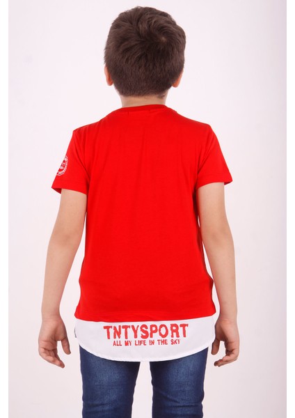 Erkek Çocuk Cepli Pamuklu T-Shirt