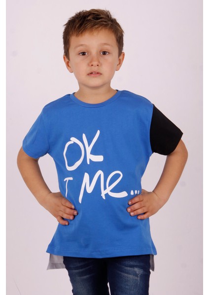 Erkek Çocuk Tek Kol Garnili T-Shirt