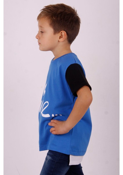 Erkek Çocuk Tek Kol Garnili T-Shirt