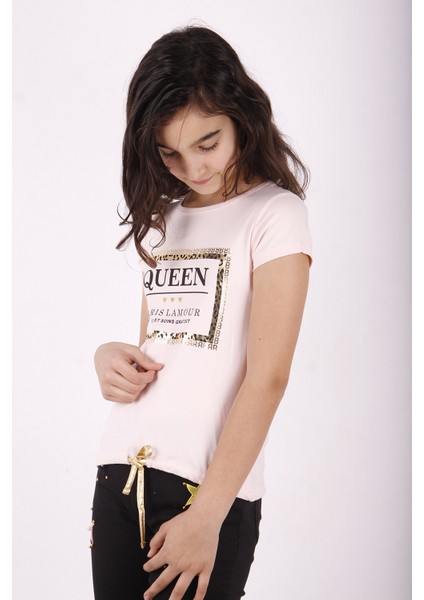 Kız Çocuk Queen Varak Leoapar Baskılı T-Shirt fiyatları