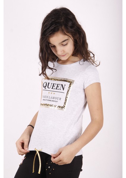 Kız Çocuk Queen Varak Leoapar Baskılı T-Shirt fiyatları