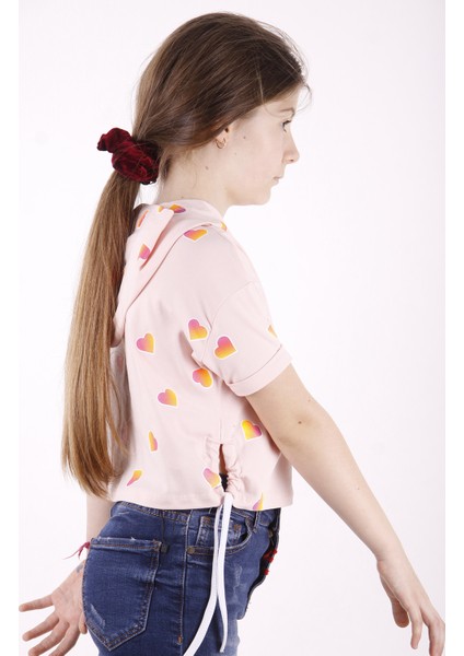 Kız Çocuk Likee Baskılı Kapüşonlu T-Shirt fiyatları