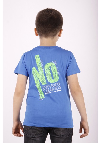 Erkek Çocuk Excuses Baskılı Cepli T-Shirt modelleri