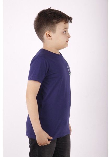Erkek Çocuk Excuses Baskılı Cepli T-Shirt