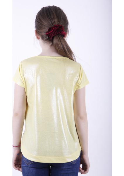 Kız Çocuk Best Friend Baskılı Taş Detaylı T-Shirt