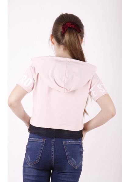 Kız Çocuk Be Strong Baskılı Kapüşonlu T-Shirt modelleri