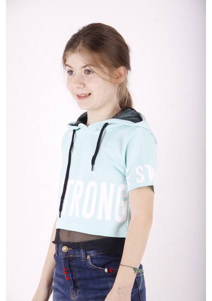 Kız Çocuk Be Strong Baskılı Kapüşonlu T-Shirt fiyatları