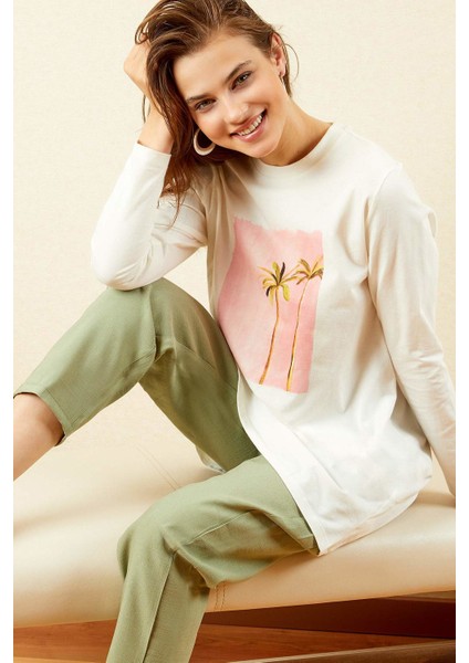 Baskılı Regular Fit Tunik M8708AZ20SP