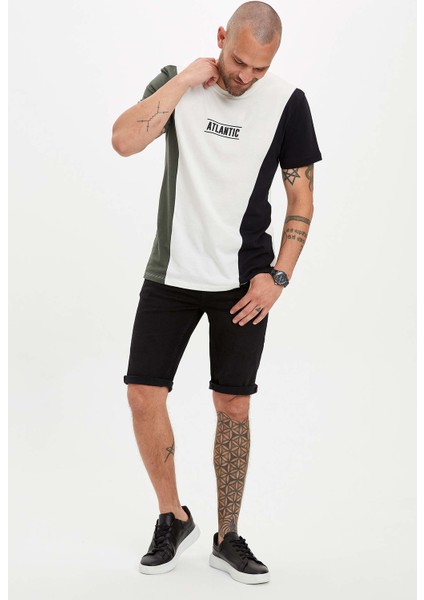 Regular Fit Jean Bermuda Şort N6689AZ20SM