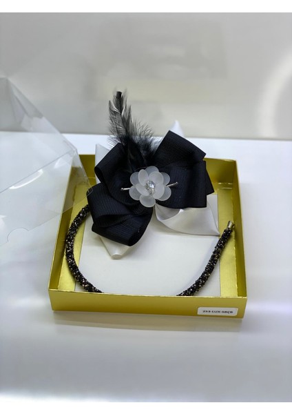 Siyah Beyaz Çiçek Broşlu Luxury Anne Kız Çocuk Kına Düğün Tak Çıkar Taç fiyatları