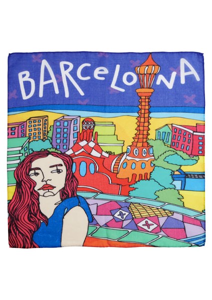 Barcelona Desenli Fular & Bandana