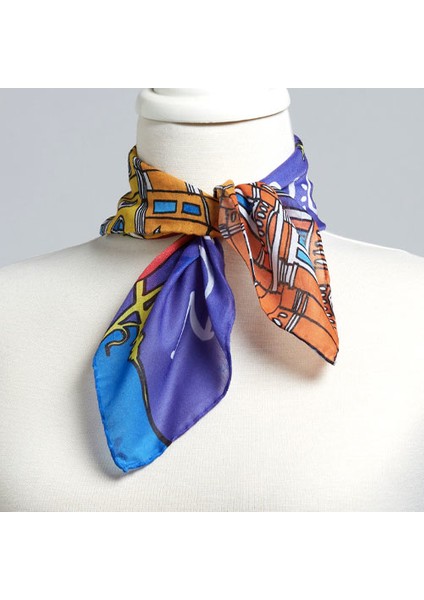 London Desenli Fular & Bandana