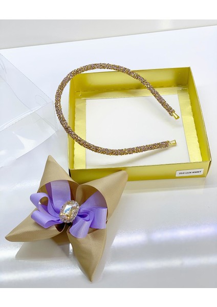 Kırmızı Kristal Taşlı Luxury Anne Kız Çocuk Tak Çıkar Taç
