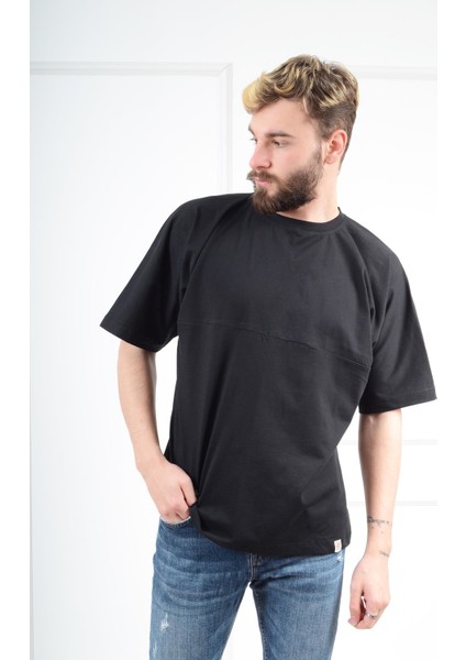 Oversized Siyah Erkek T-Shirt S