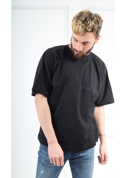 Oversized Siyah Erkek T-Shirt S