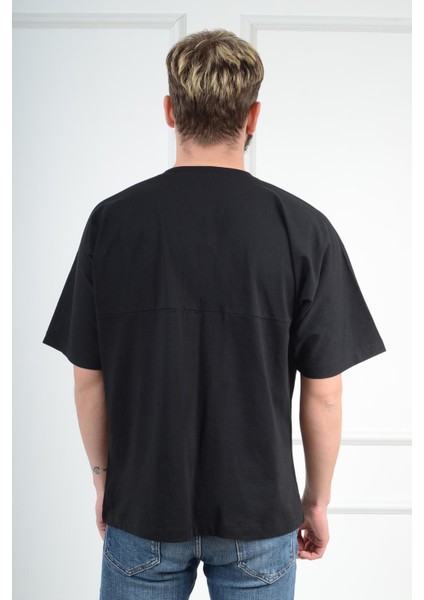 Oversized Siyah Erkek T-Shirt S