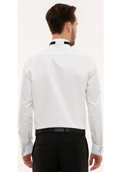 Erkek Beyaz Slim Fit Smokin Gömlek 50222960-VR013 modelleri