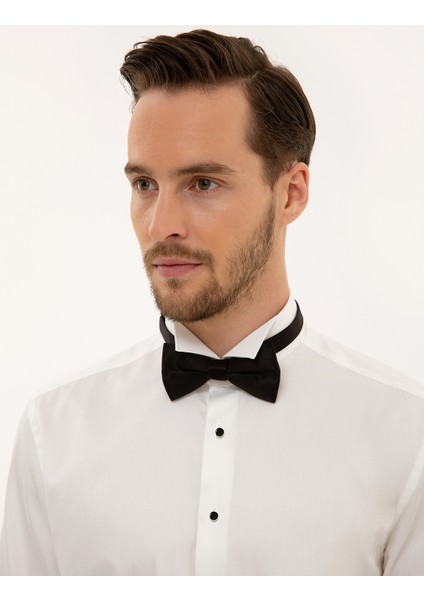 Erkek Ekru Slim Fit Smokin Gömlek 50223080-VR019