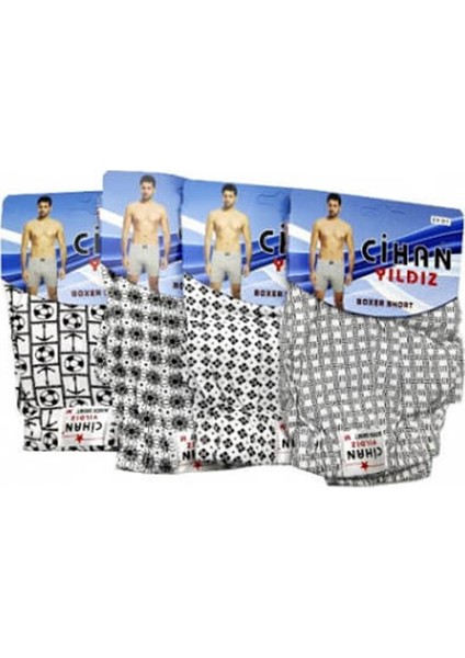 2010 6'lı Paket Karışık Desenli Erkek Boxer modelleri