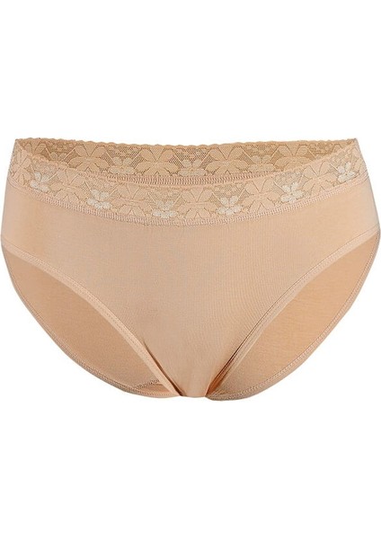 12'li Paket Özten 206 Beli Dantelli Koton Kadın Likralı Bikini Külot