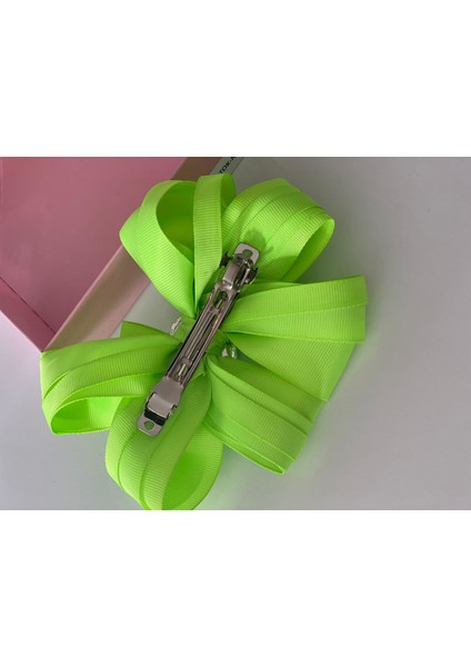 Neon Yeşil Kristal Taşlı Fiyonklu Klipsli Toka fırsatları