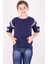 Kız Çocuk Kol Detaylı T-Shirt 1